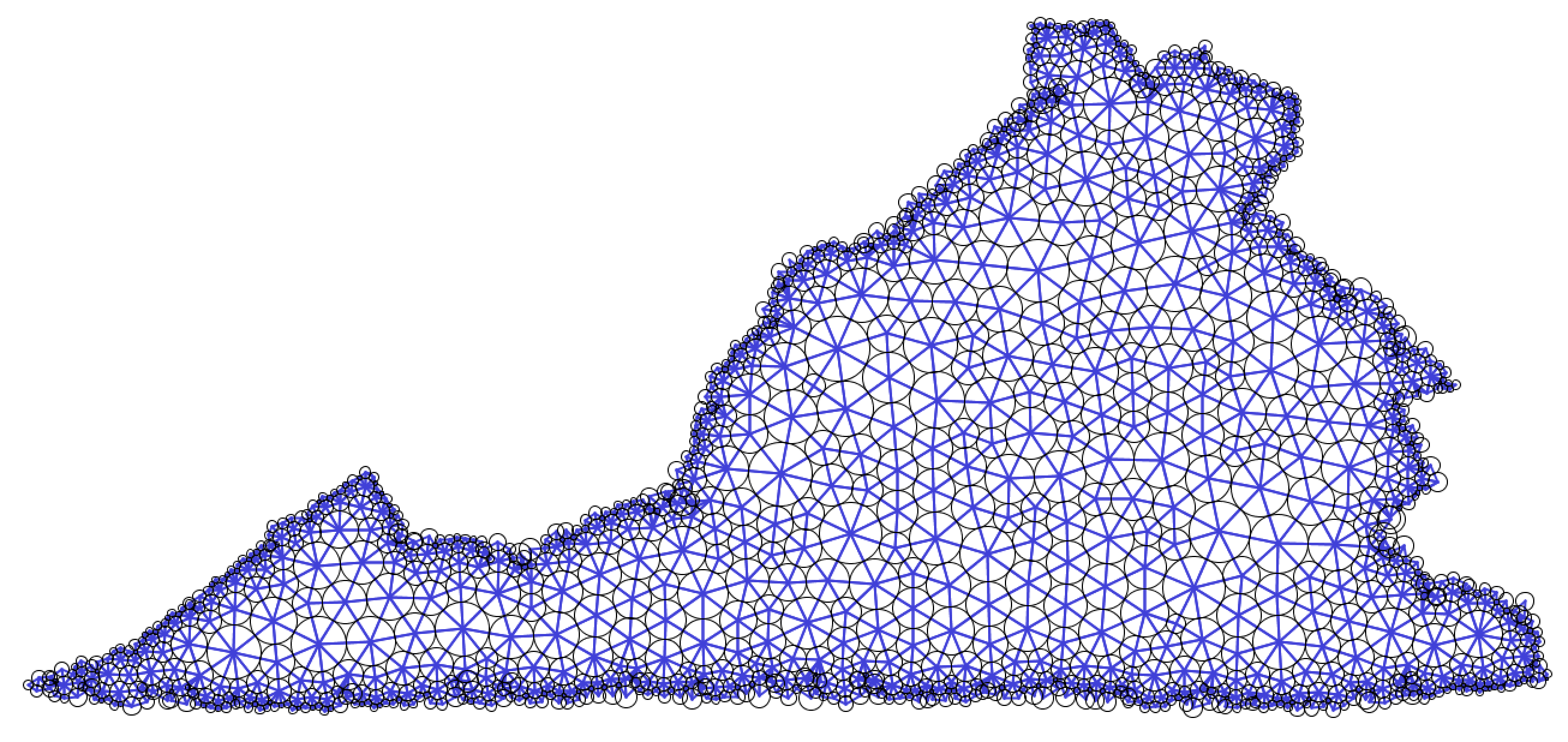 A circle packing of Virginia.