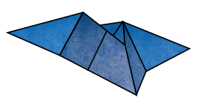 A rigid folding of an origami universal molecule.