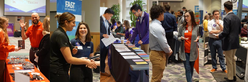 Banner of five Career Fair photos