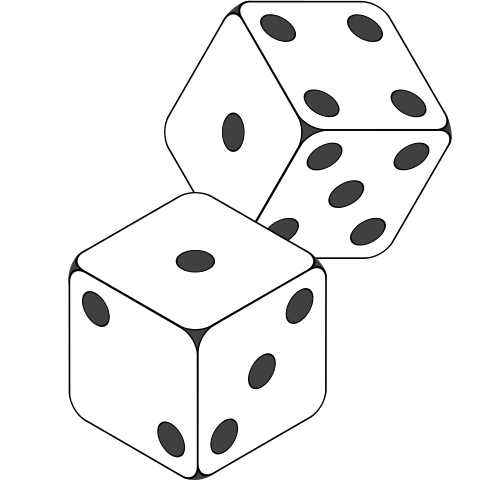 Two 'D6's, six-sided dice