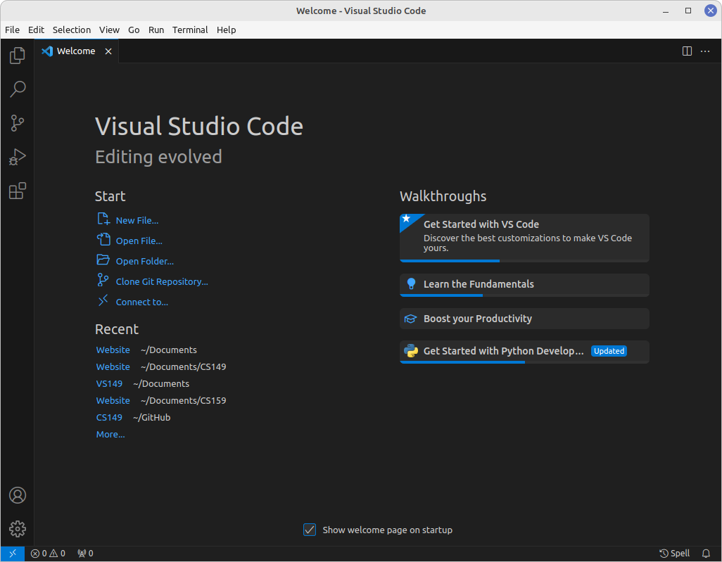 Welcome - Visual Studio Code