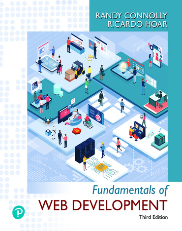 Cover image for course textbook: Connolly and Hoar's Fundamentals of Web Development, 3rd ed.