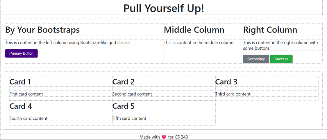 End result of Building Bootstrap activity
