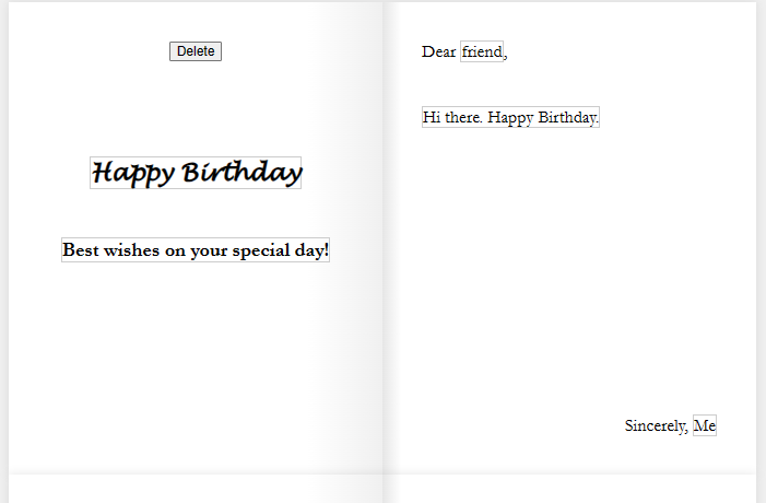 Screenshot with data showing