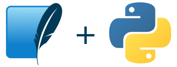 SQLite logo + Python logo