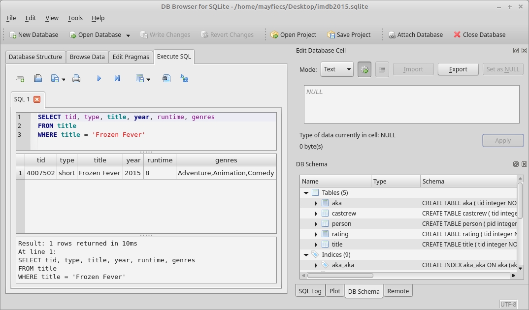 DB Browser Screenshot