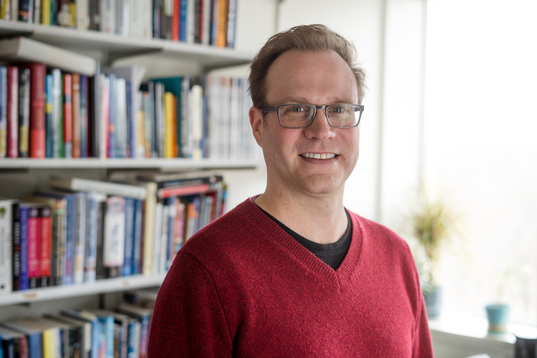 Portrait of Michael S. Kirkpatrick in his office. Photo taken Fall 2019.