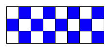 A grid of alternating color blocks