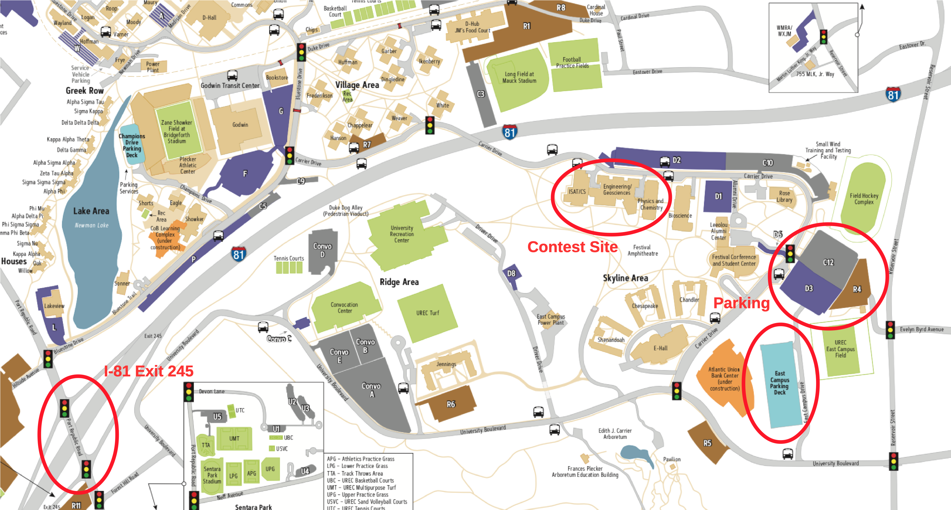 James Madison University Campus Map Campus Map Map Campus