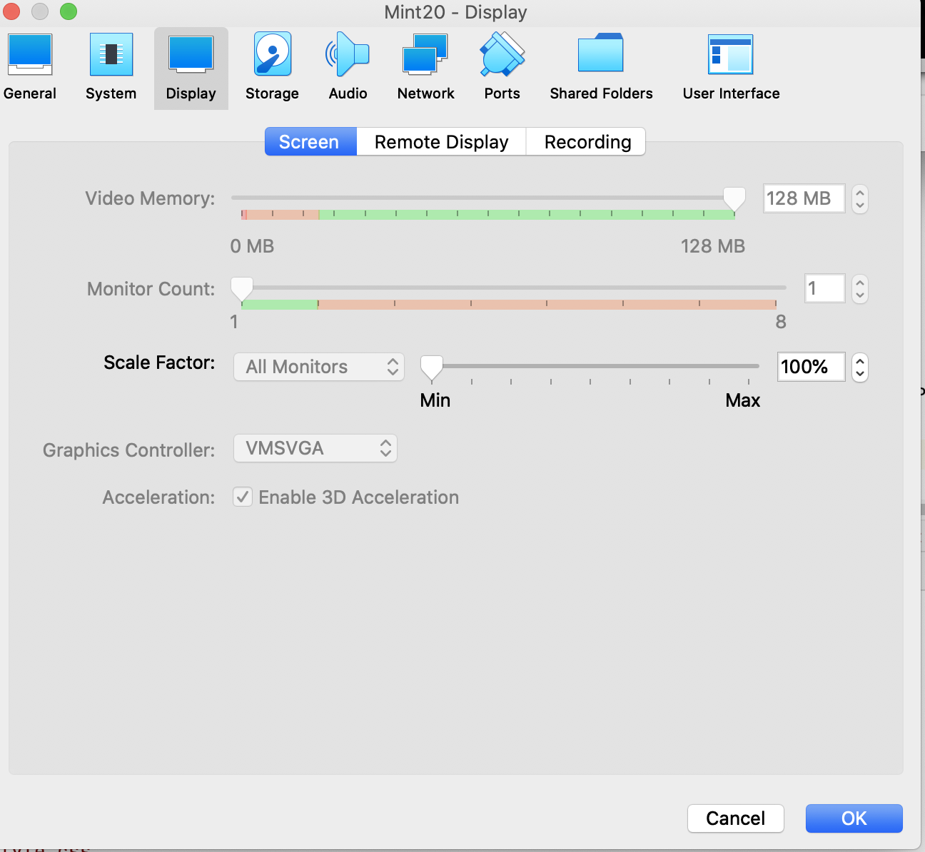 Video Memory Config